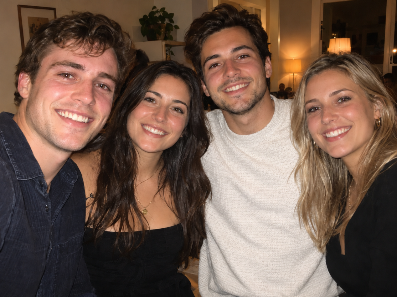 Group photo with red-eye removed